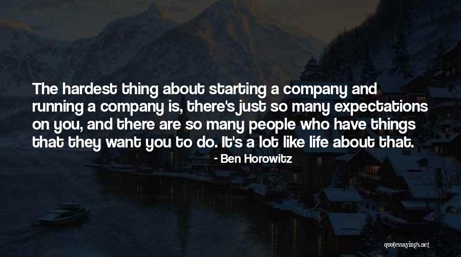 Starting A Company Quotes By Ben Horowitz