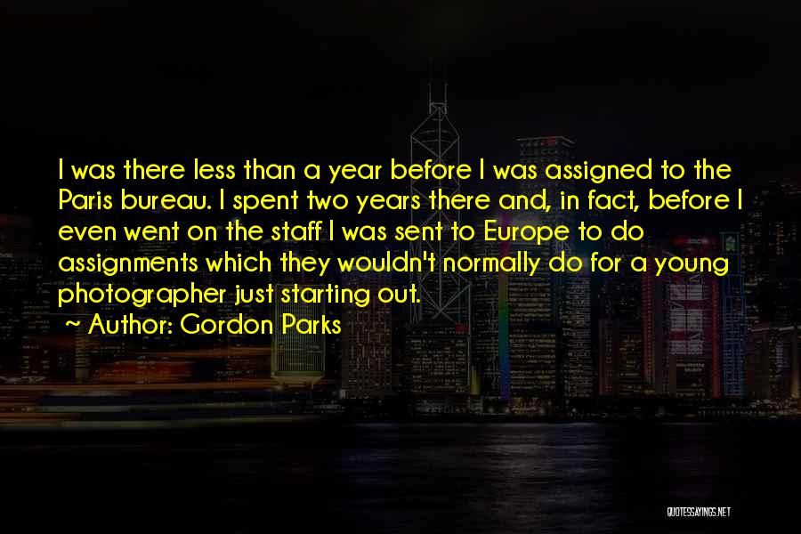 Starting A Year Quotes By Gordon Parks