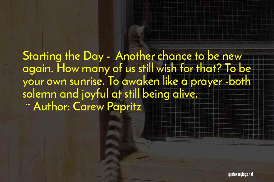 Starting Again Quotes By Carew Papritz