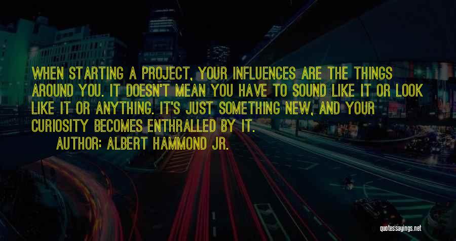 Starting New Things Quotes By Albert Hammond Jr.