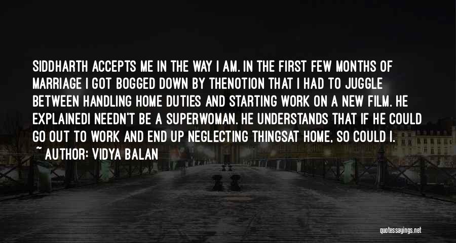 Starting New Work Quotes By Vidya Balan
