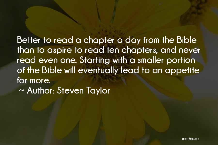Starting The Day Quotes By Steven Taylor