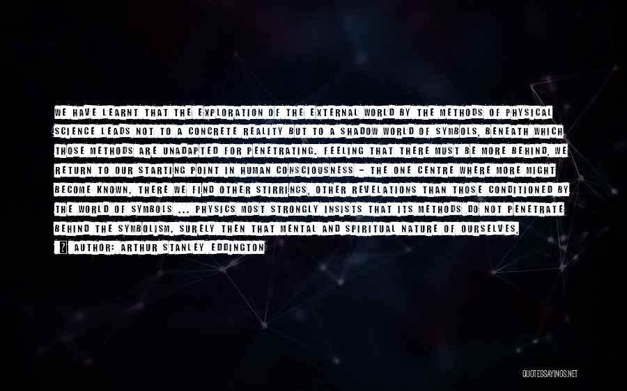 Starting To Give Up On Someone Quotes By Arthur Stanley Eddington