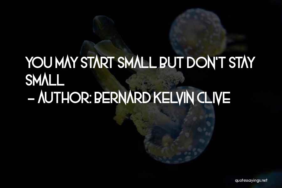 Starting Up A Business Quotes By Bernard Kelvin Clive