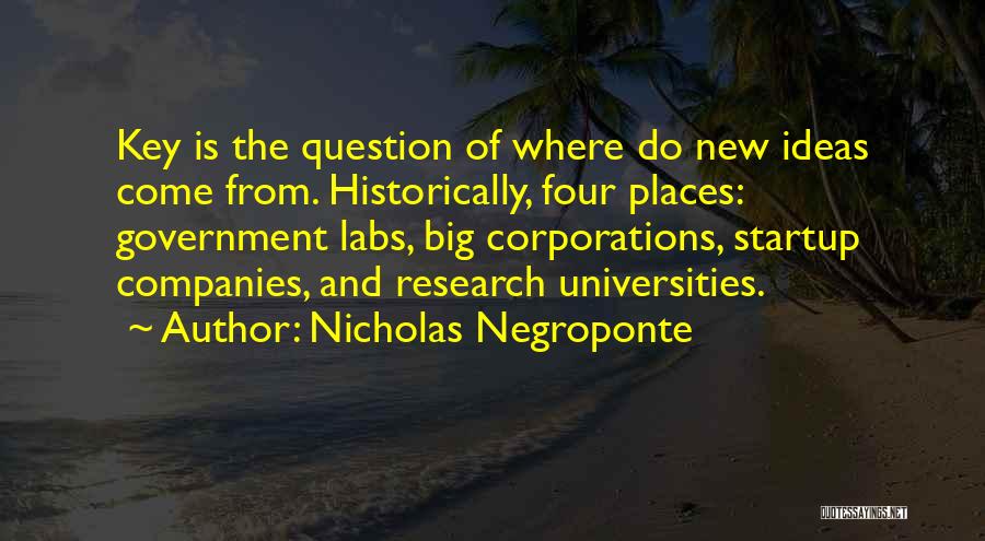 Startup Companies Quotes By Nicholas Negroponte