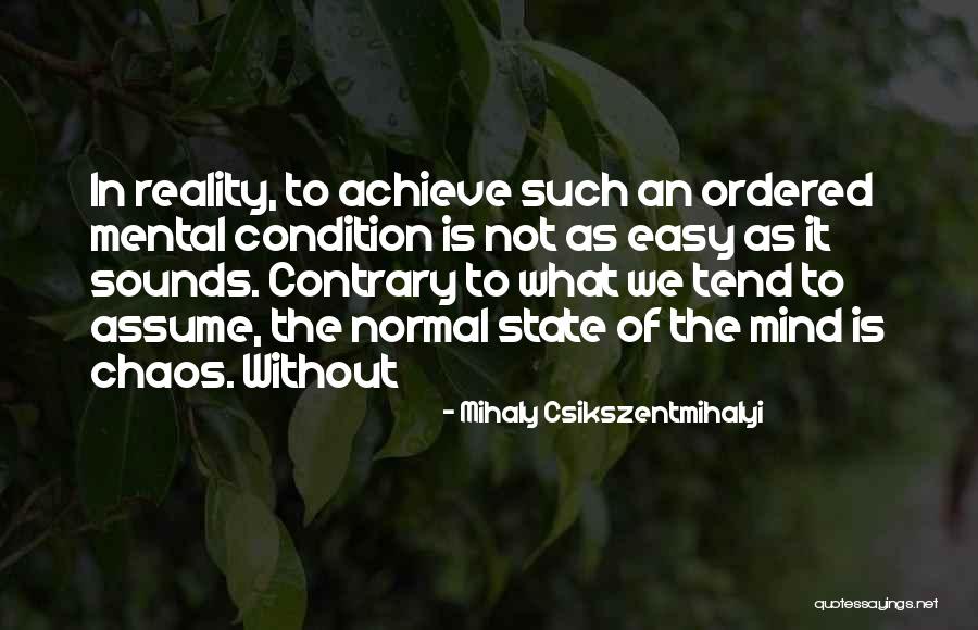 State Of Chaos Quotes By Mihaly Csikszentmihalyi State Of Chaos Quotes By Mihaly Csikszentmihalyi