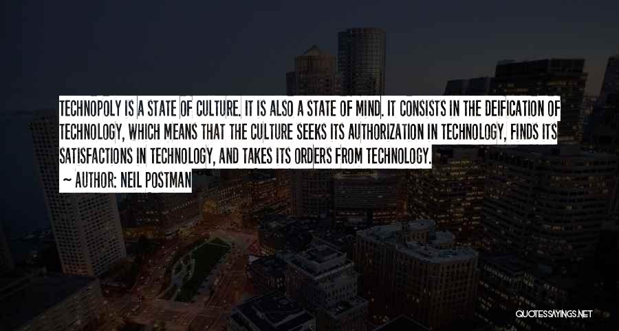 State Of Mind Quotes By Neil Postman