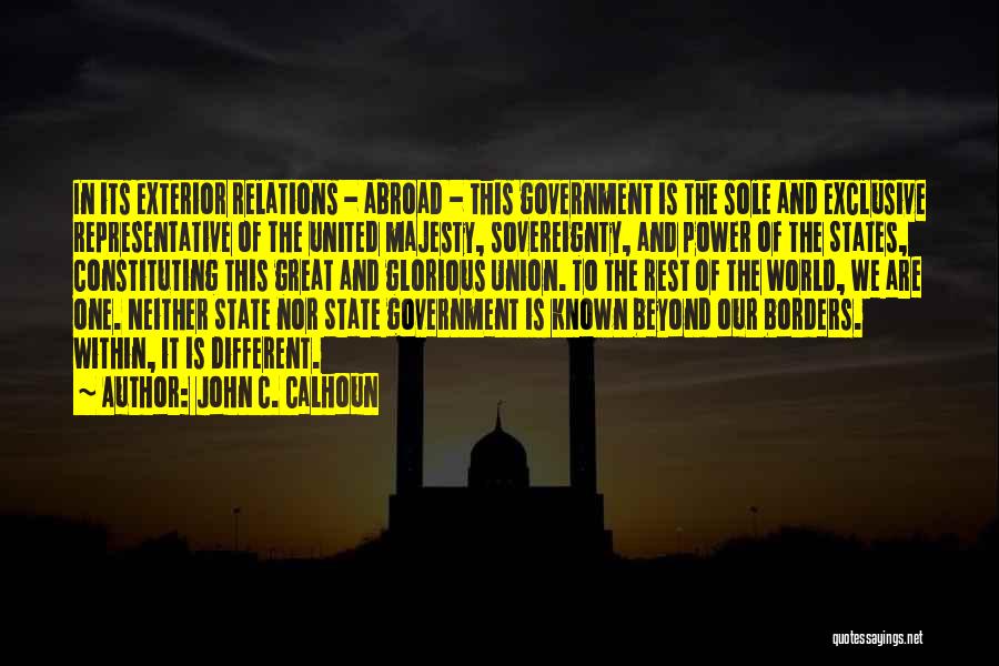 State Of Union Quotes By John C. Calhoun