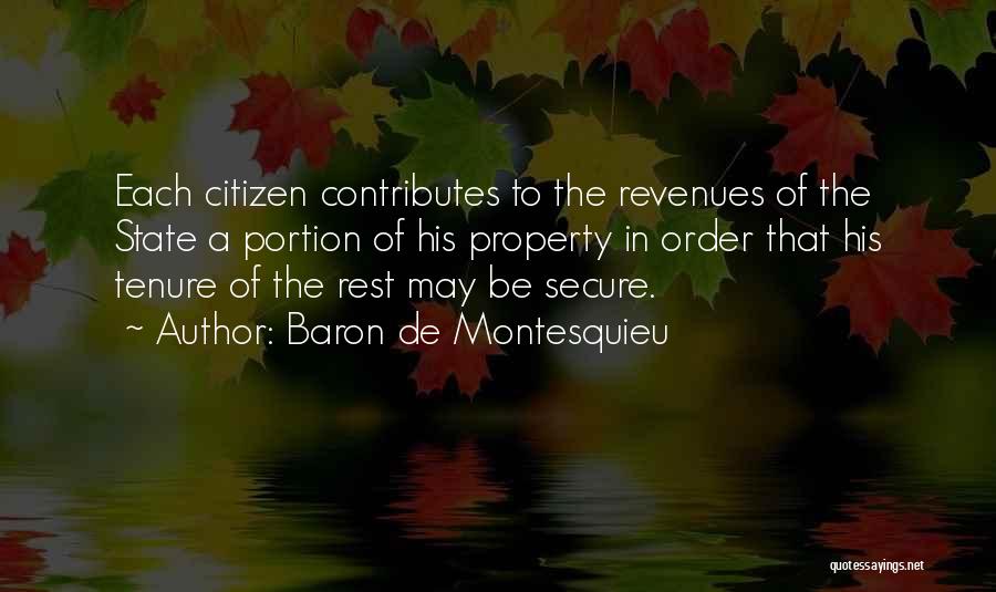 State Property Quotes By Baron De Montesquieu