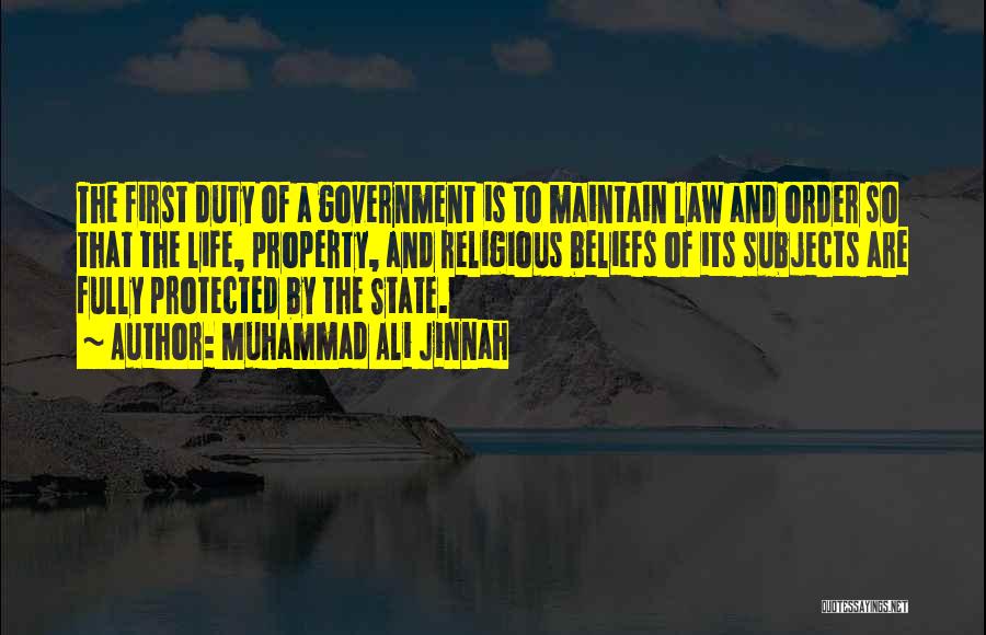 State Property Quotes By Muhammad Ali Jinnah