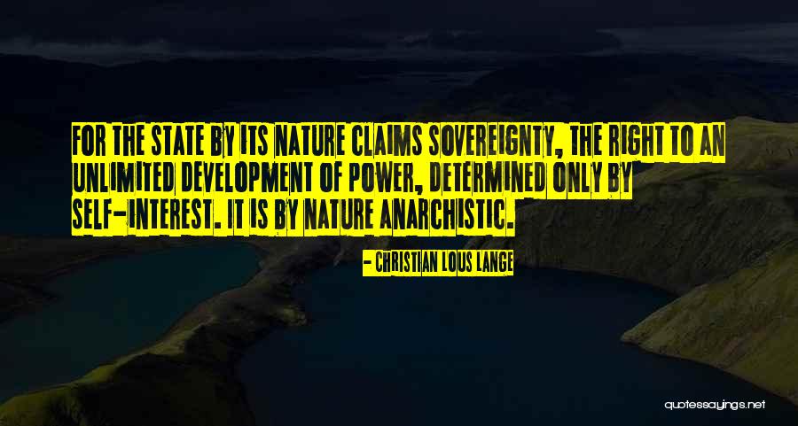 State Sovereignty Quotes By Christian Lous Lange