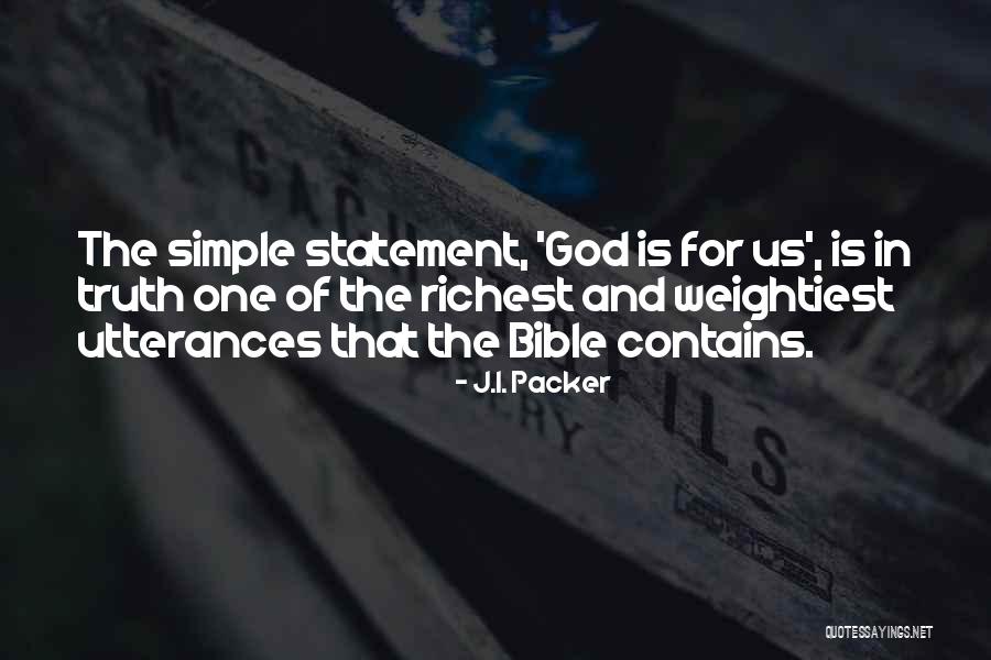 Statement In Quotes By J.I. Packer Statement In Quotes By J.I. Packer