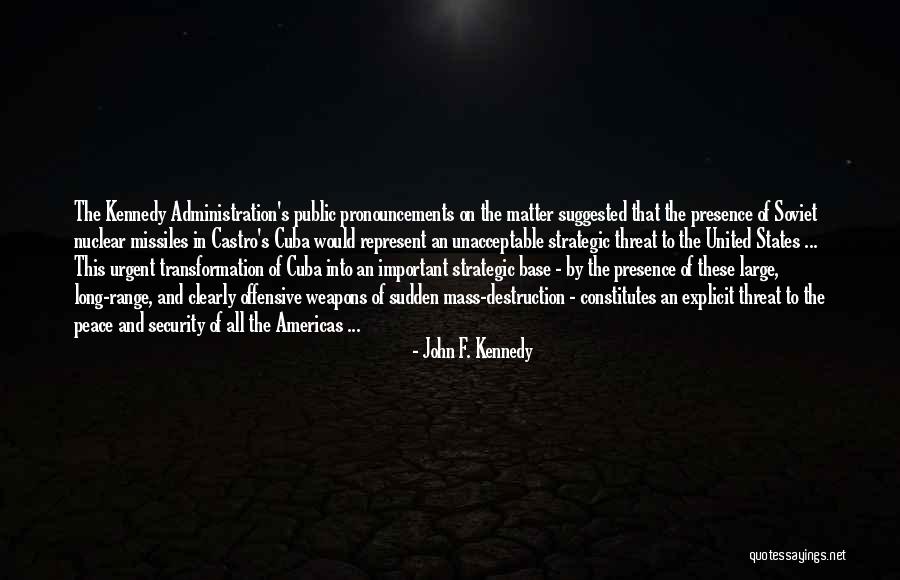 States Of Matter Quotes By John F. Kennedy