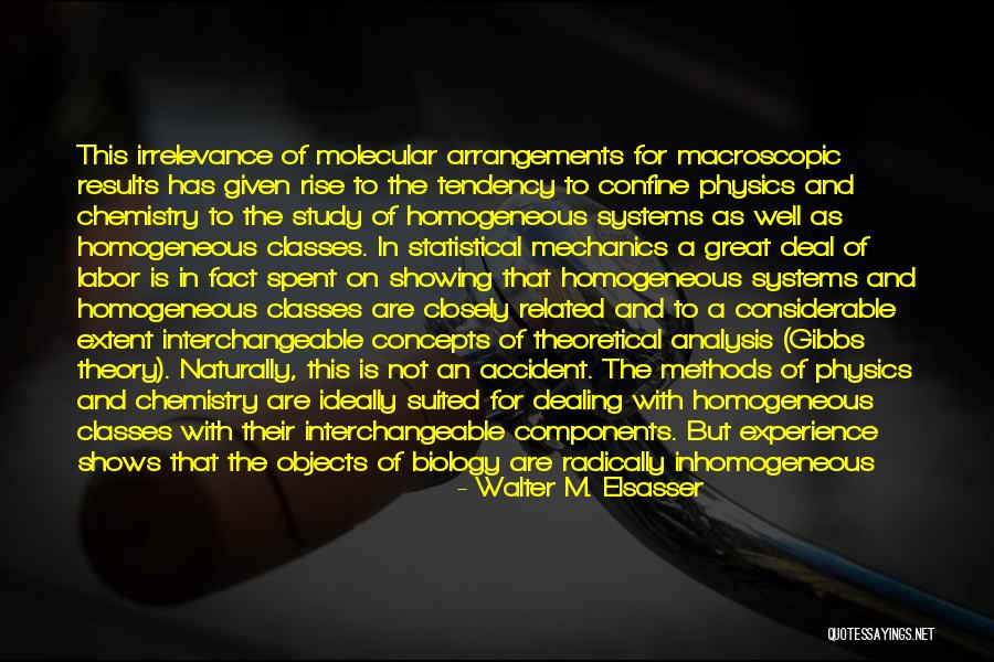 Statistical Analysis Quotes By Walter M. Elsasser