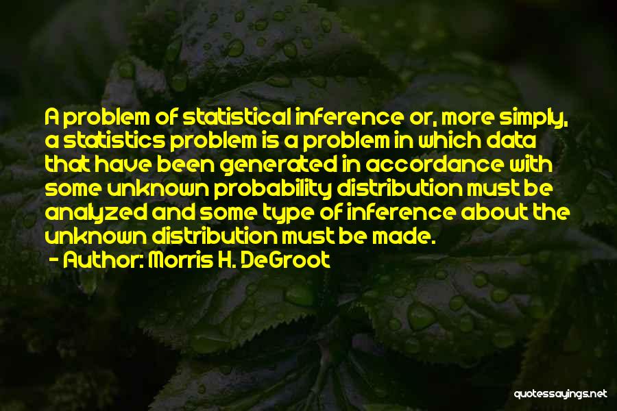 Statistical Data Quotes By Morris H. DeGroot