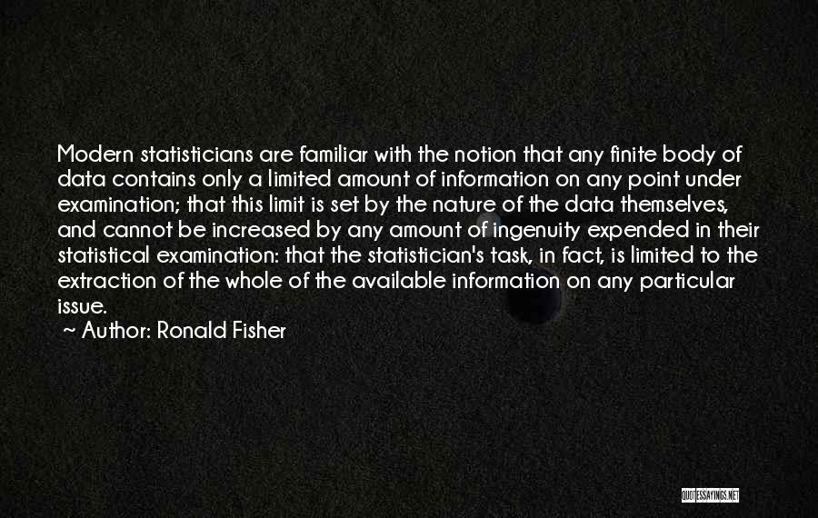 Statistical Data Quotes By Ronald Fisher