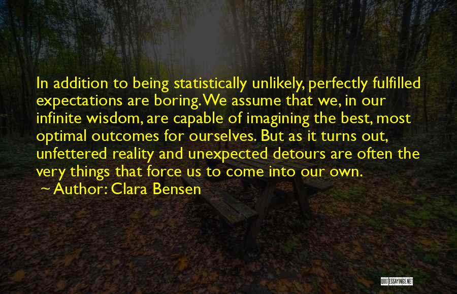 Statistically Best Quotes By Clara Bensen