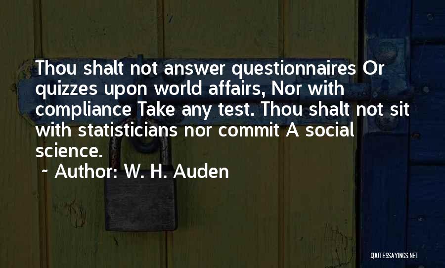 Statisticians Quotes By W. H. Auden