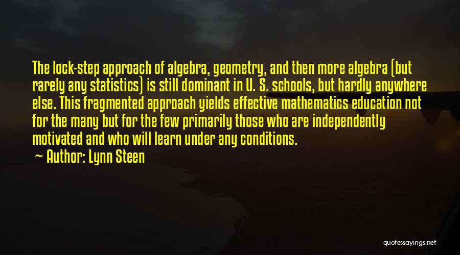 Statistics Math Quotes By Lynn Steen