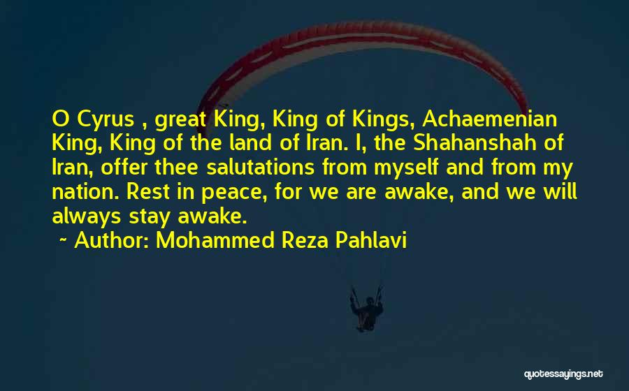Stay Awake Quotes By Mohammed Reza Pahlavi