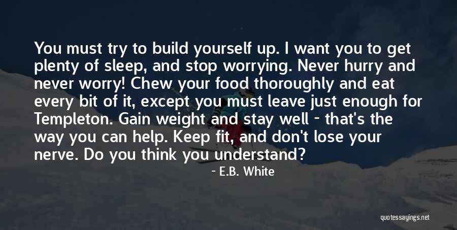 Stay Fit Quotes By E.B. White