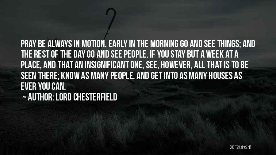 Stay In Motion Quotes By Lord Chesterfield