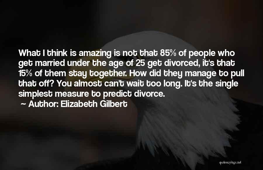 Stay Married Quotes By Elizabeth Gilbert