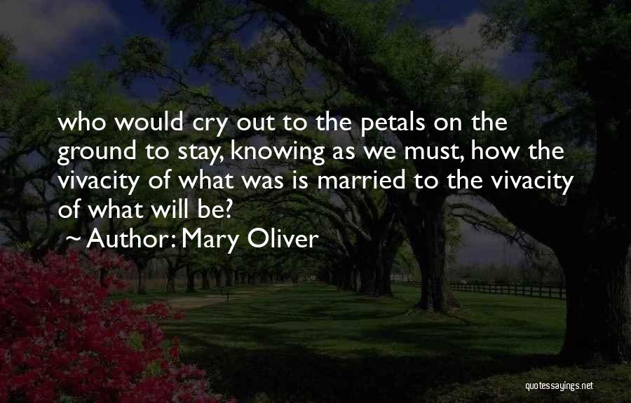 Stay Married Quotes By Mary Oliver