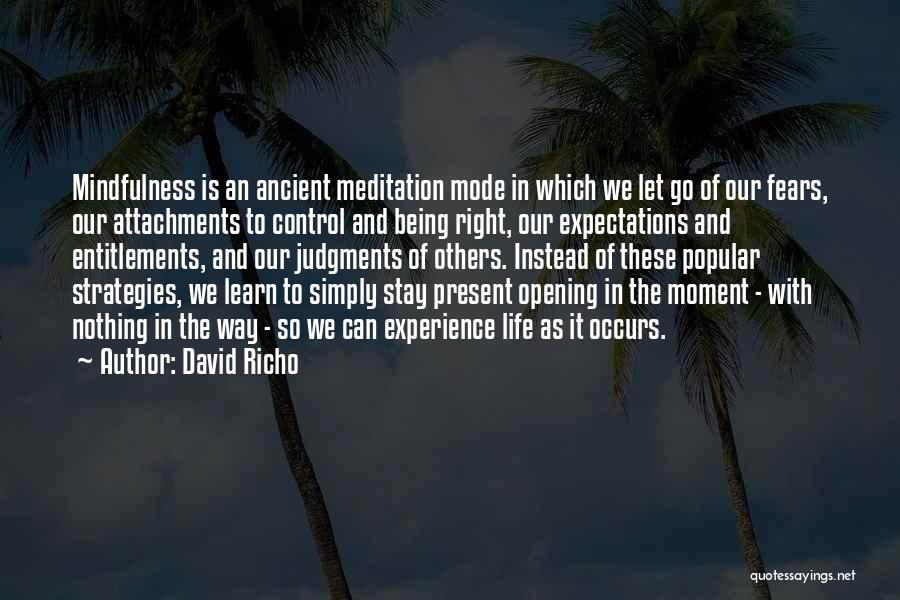 Stay Present Quotes By David Richo