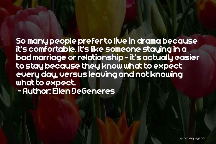 Staying In Relationship Quotes By Ellen DeGeneres