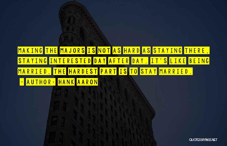 Staying Interested Quotes By Hank Aaron