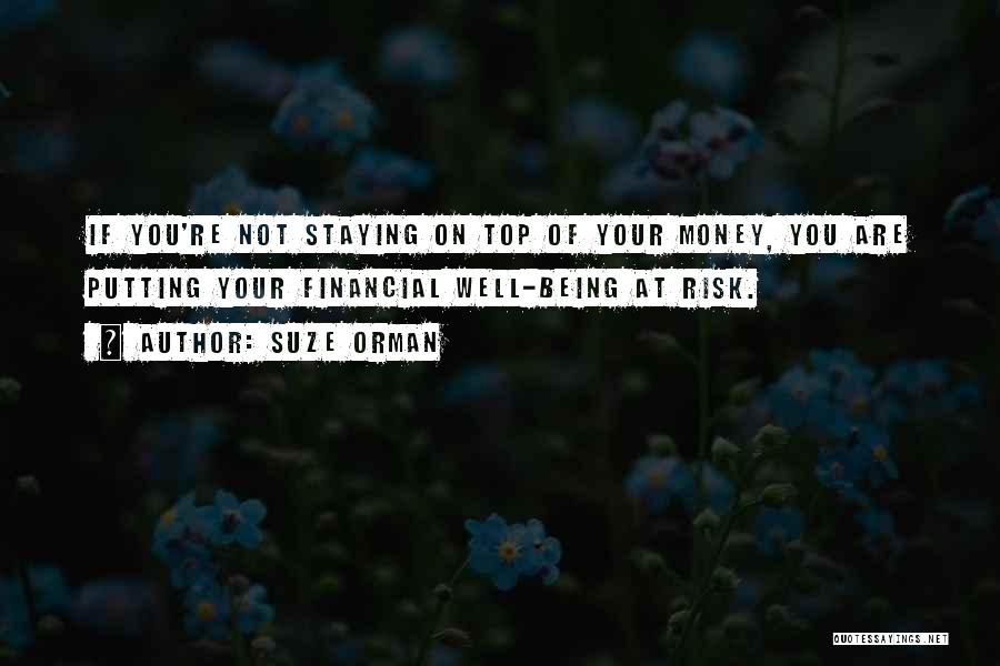 Staying On Top Quotes By Suze Orman