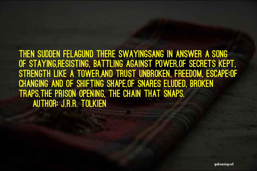 Staying Out Of Prison Quotes By J.R.R. Tolkien