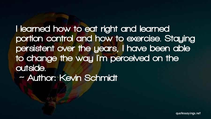 Staying Persistent Quotes By Kevin Schmidt