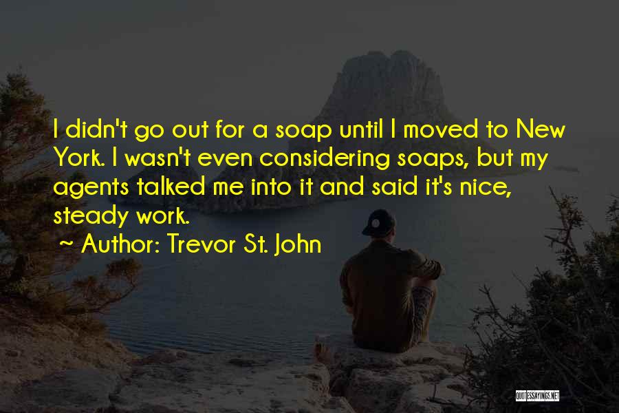 Steady Work Quotes By Trevor St. John