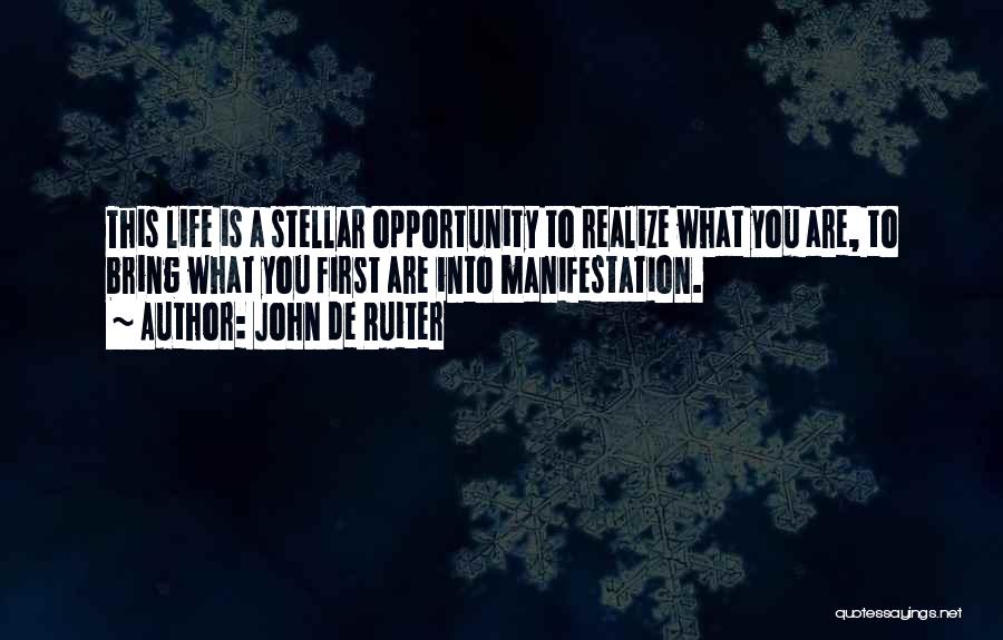 Stellar Quotes By John De Ruiter