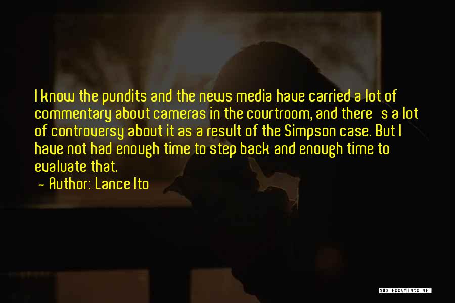 Step Back In Time Quotes By Lance Ito