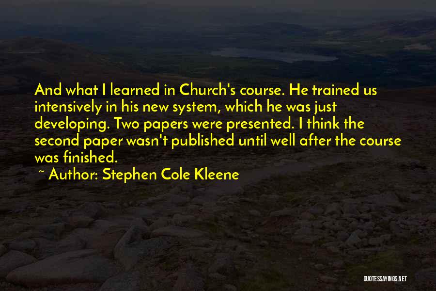 Stephen Cole Kleene Quotes 1041654