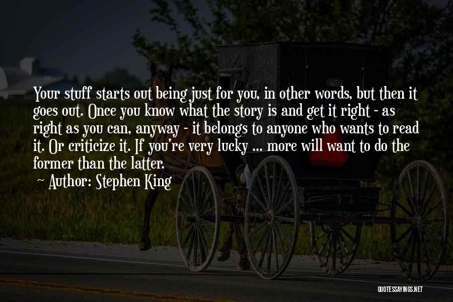 Stephen King Story Quotes By Stephen King