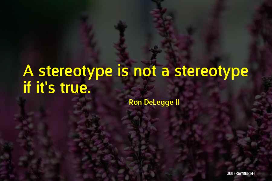 Stereotypes Quotes By Ron DeLegge II