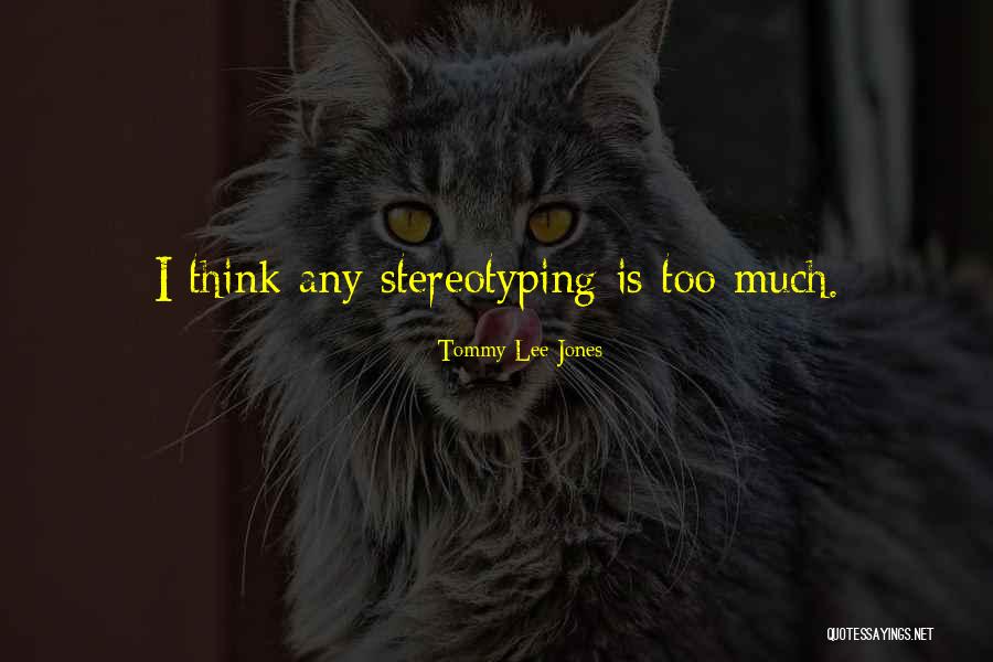 Stereotyping Others Quotes By Tommy Lee Jones
