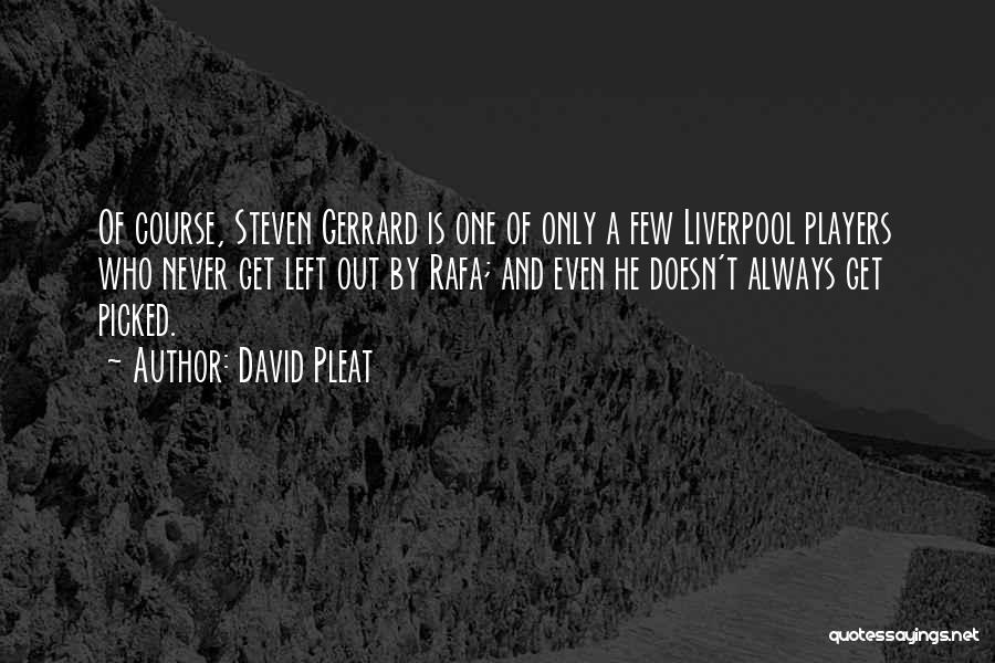 Steven Gerrard From Other Players Quotes By David Pleat