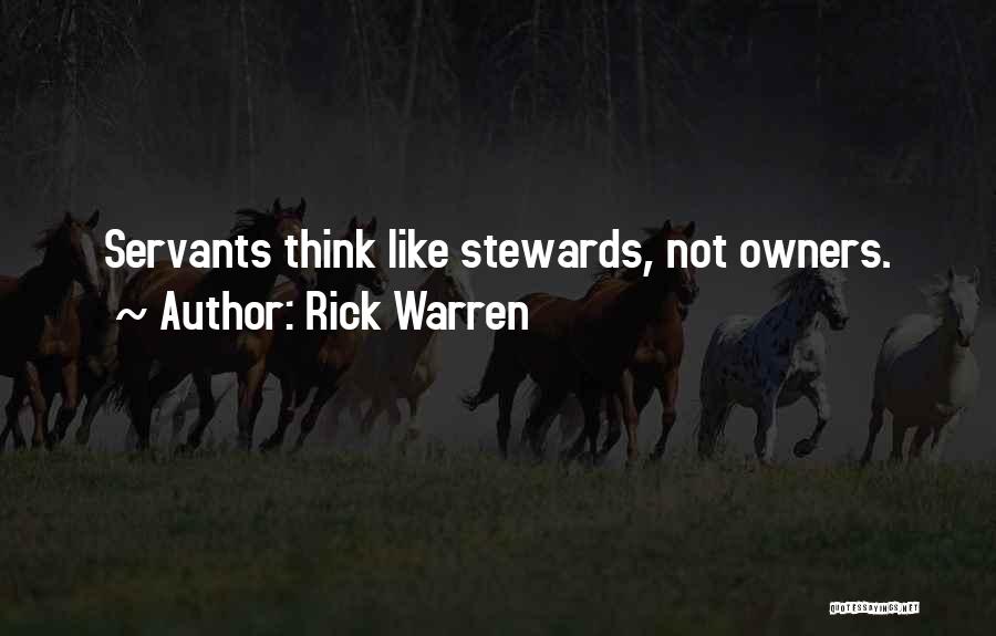 Stewards Quotes By Rick Warren