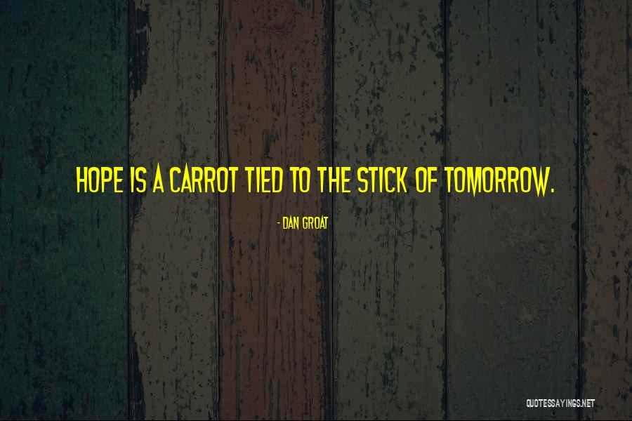 Stick And Carrot Quotes By Dan Groat