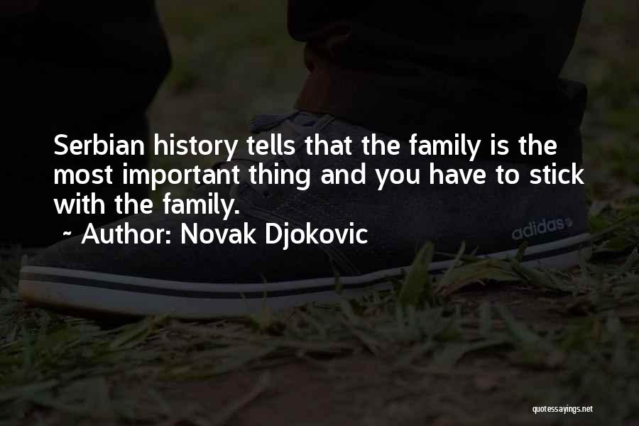 Stick Up For Family Quotes By Novak Djokovic