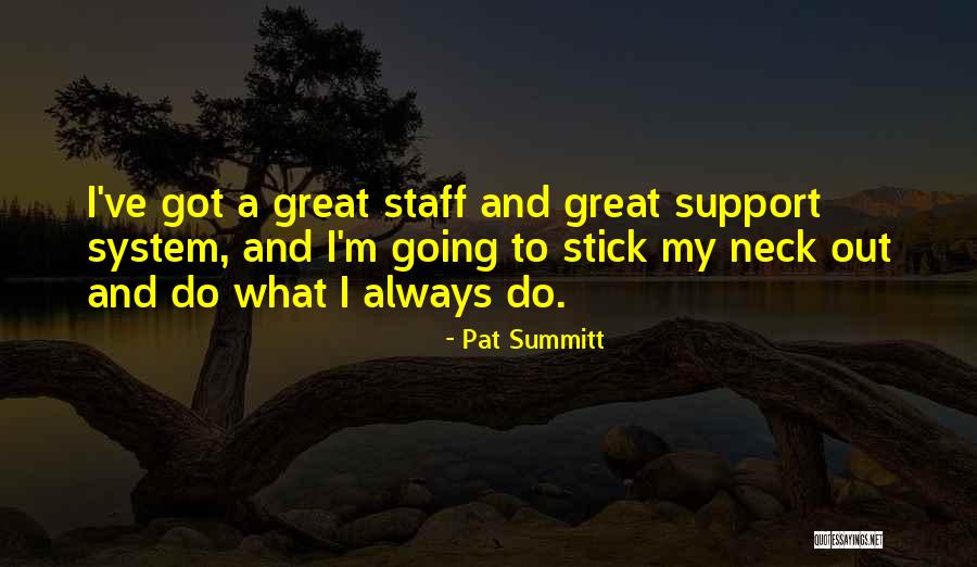 Stick Your Neck Out Quotes By Pat Summitt