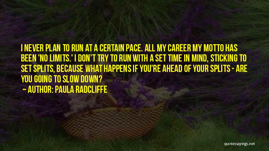 Sticking To A Plan Quotes By Paula Radcliffe