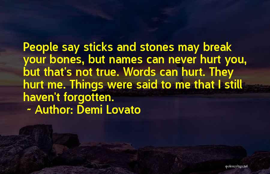 Sticks And Stones Quotes By Demi Lovato