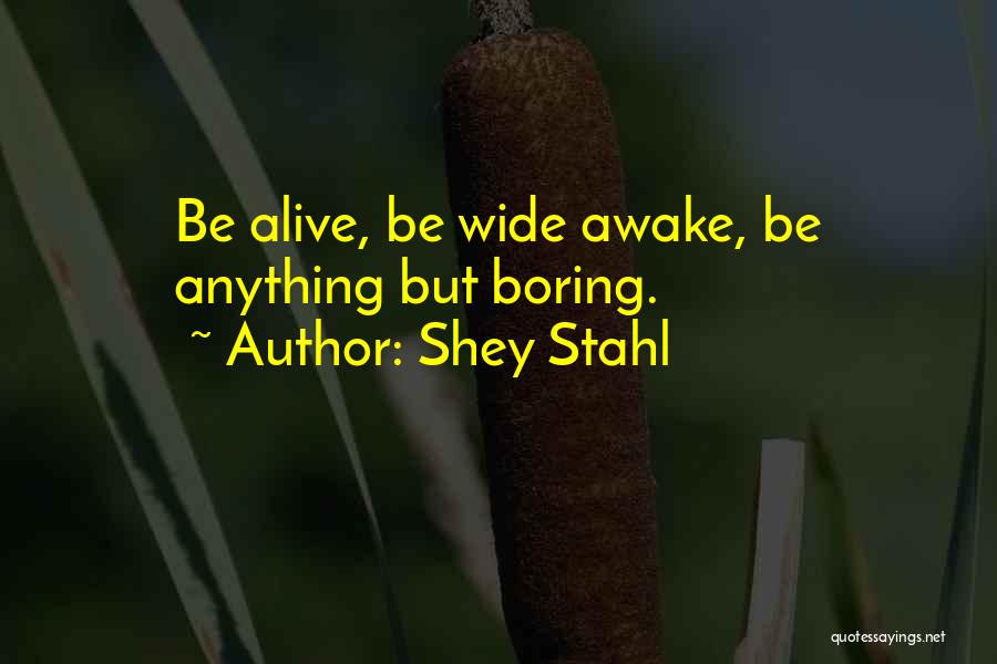 Still Wide Awake Quotes By Shey Stahl