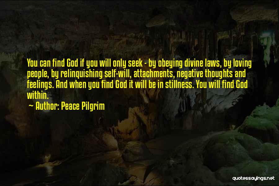 Stillness And God Quotes By Peace Pilgrim